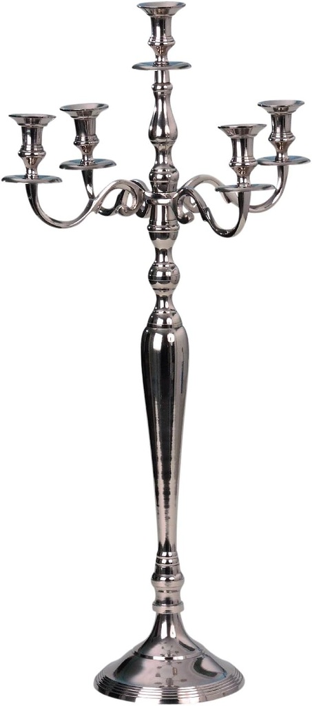 Chandelier argent 5 branches 80 cm