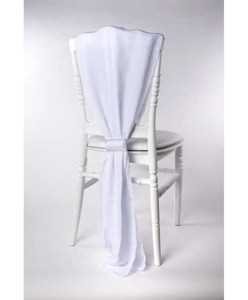 Traîne de chaise blanc