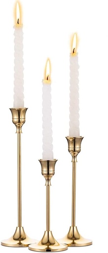[LOC-2020-010] 3 bougeoirs sur pied en or